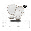 Aparelho de Jantar Chá e Café 42 Peças Ryo | La Cassa