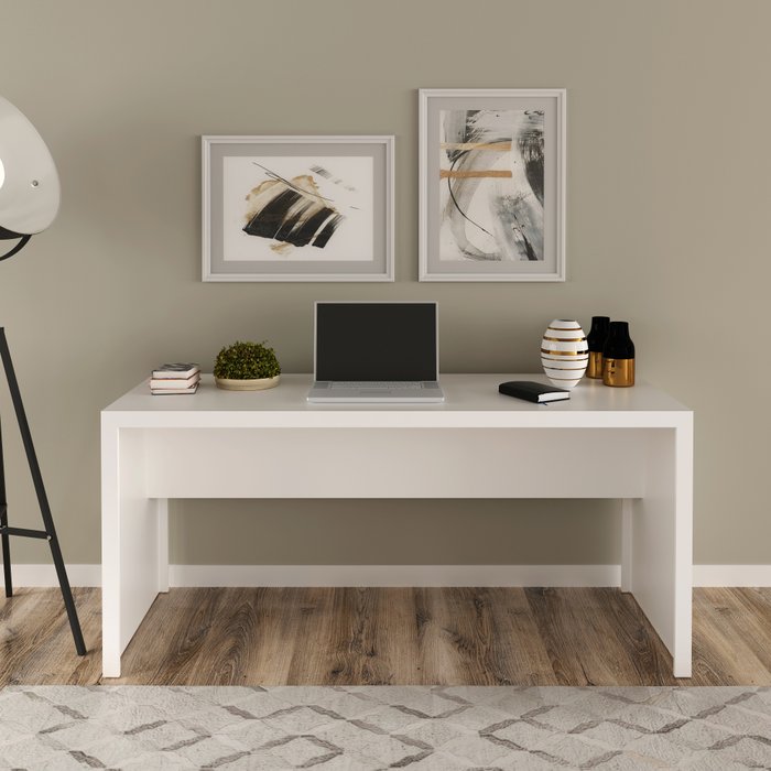 Mesa para Escritório 163cm ME4109 Branco | La Cassa