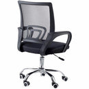 Cadeira de Escritório Secretária Base Cromada com Rodinha Fortt Roma Preta &