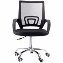 Cadeira de Escritório Secretária Base Cromada com Rodinha Fortt Roma Preta &