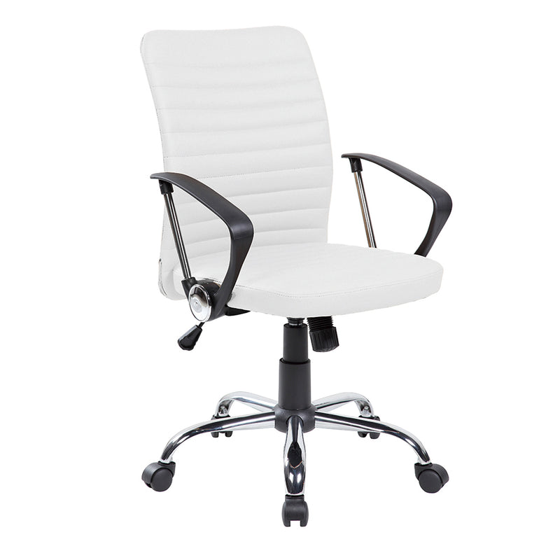 Cadeira de Escritório Diretor Giratória Oslo Branca | La Cassa ©