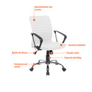 Cadeira de Escritório Diretor Giratória Oslo Branca | La Cassa ©