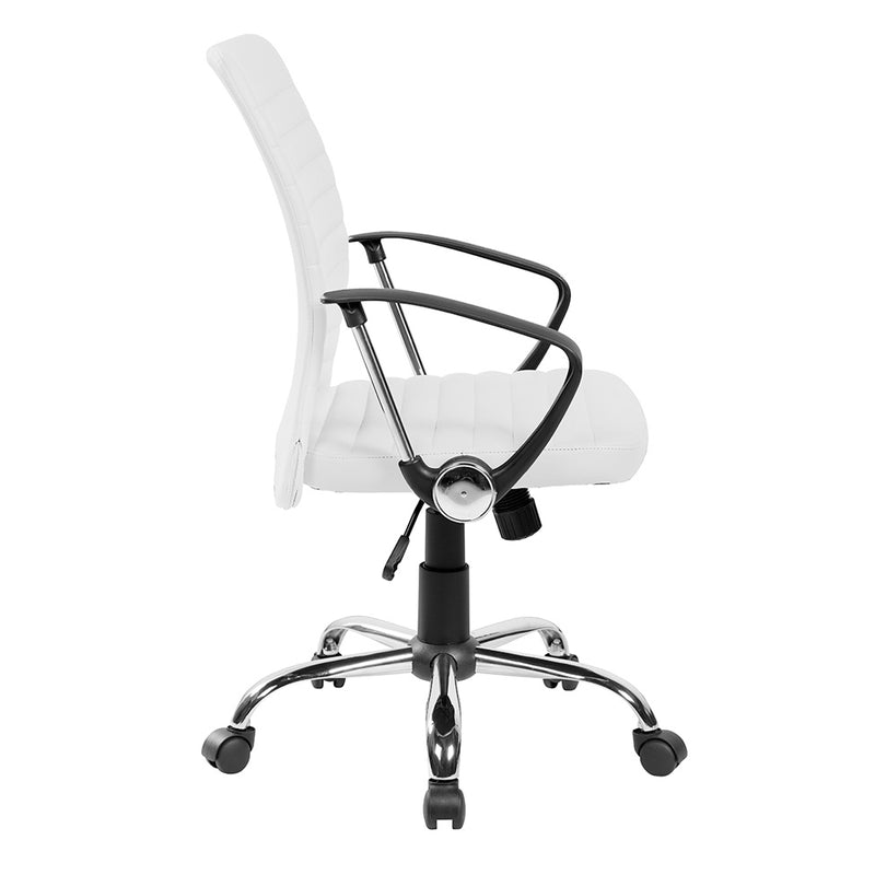 Cadeira de Escritório Diretor Giratória Oslo Branca | La Cassa ©