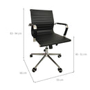 Cadeira de Escritório Secretária Giratória  Esteirinha Preta | La Cassa ©