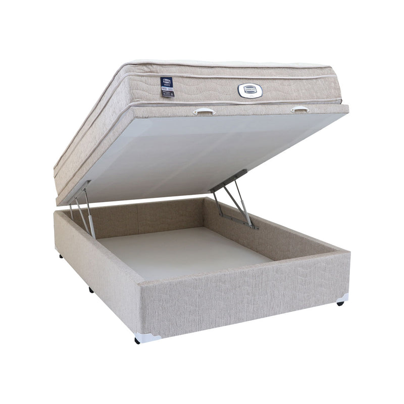 Cama Box Baú Casal Colchão 138x188x63cm Branco | La Cassa ©